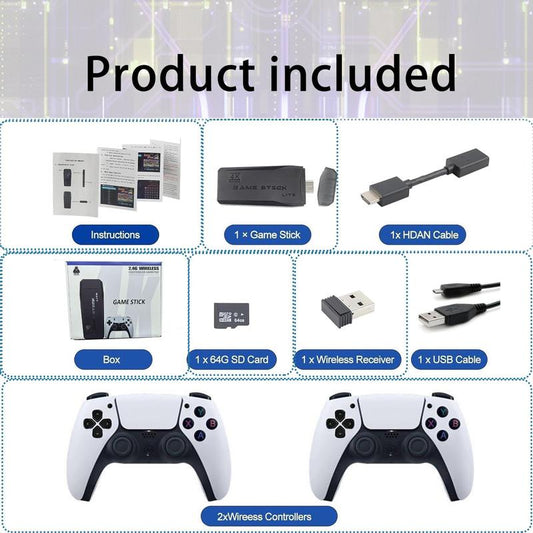 Ultimate 2025 Retro Gaming Console - 20,000+ Games, 9 Emulators, 4K HDMI, Wireless Controllers, Plug & Play!