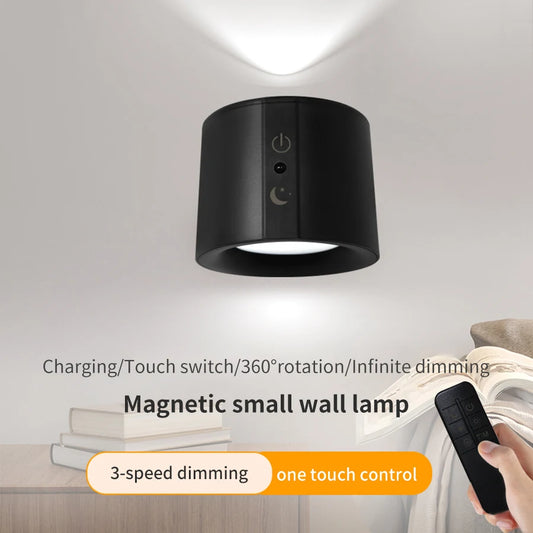 Touch Control LED Wall Sconces - 360° Rotatable Double Head Night Lights with 3 Color Options for Bedroom