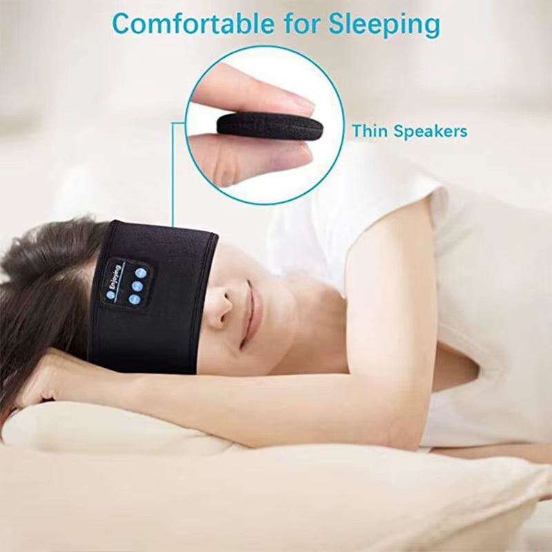 Wireless Bluetooth Sports Headband Earphones - Comfortable Music Eye Mask for Sleeping and Active Lifestyle