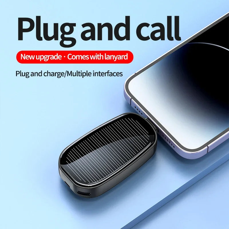 Compact Solar Power Bank Key Ring - 1200mAh Portable Charger for Outdoor Adventures and Emergencies