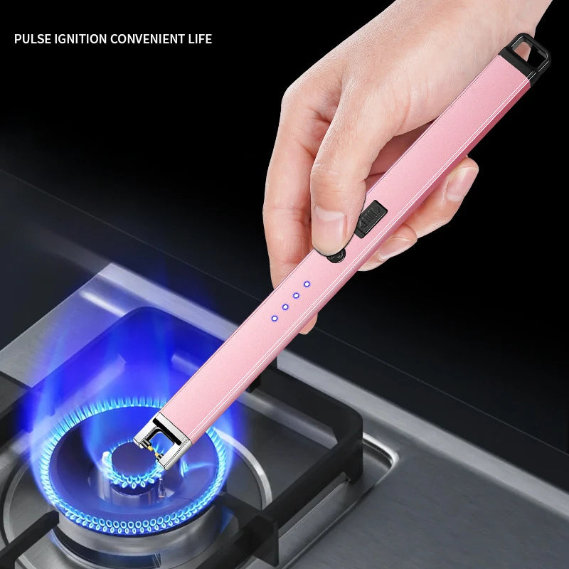 Rechargeable Flameless Plasma Lighter - Windproof Electric Arc Ignition for Candles, BBQ & Outdoor Use