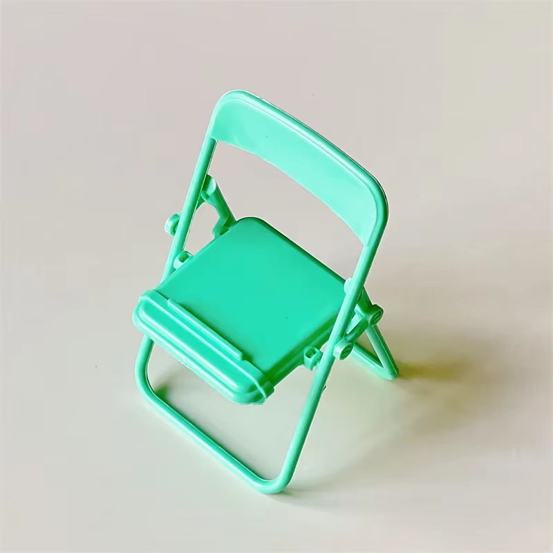 Cute Foldable Mini Chair Phone Holder - Creative Desktop Stand & Decorative Ornament