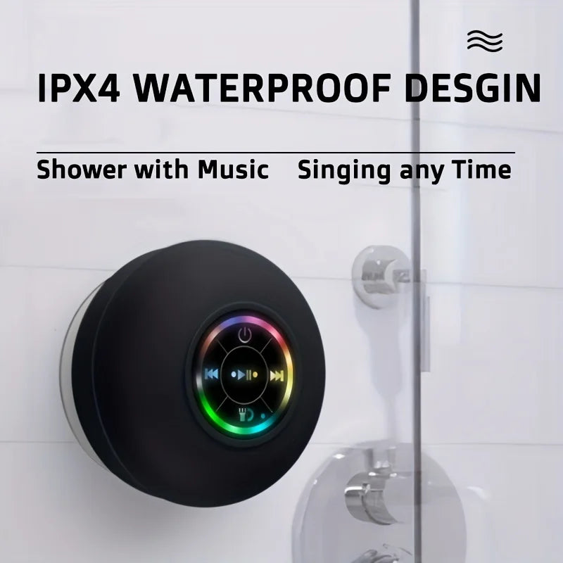 Ultimate Waterproof Bluetooth Speaker with Strong Suction Cup - Perfect for Bathroom, Outdoor & Sports!