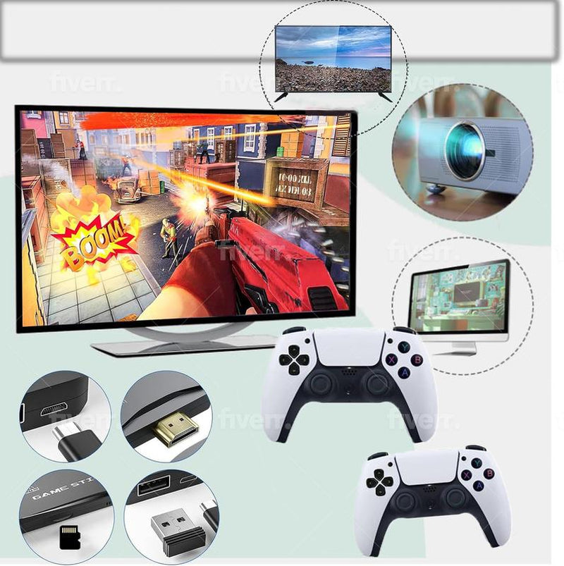 Ultimate 2025 Retro Gaming Console - 20,000+ Games, 9 Emulators, 4K HDMI, Wireless Controllers, Plug & Play!