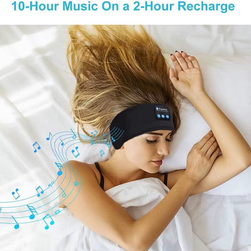 Wireless Bluetooth Sports Headband Earphones - Comfortable Music Eye Mask for Sleeping and Active Lifestyle