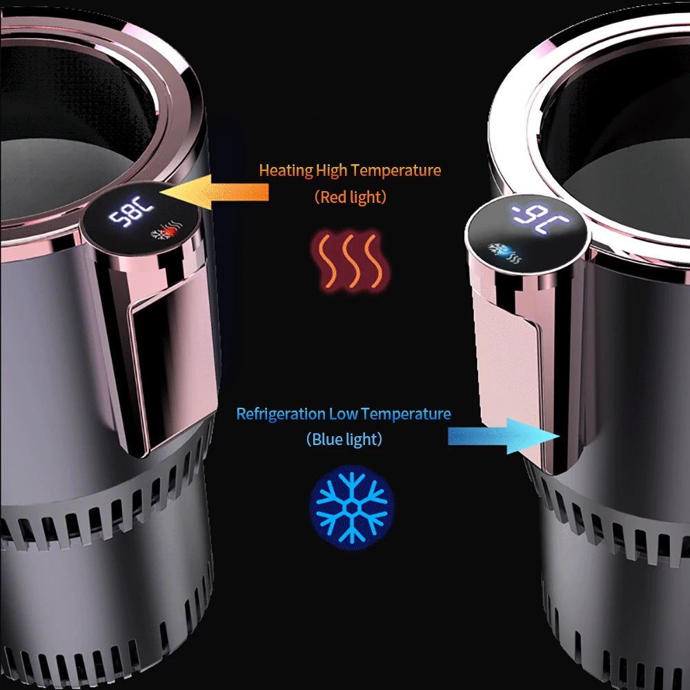 Revolutionary 2-In-1 Smart Car Beverage Holder - Instant Hot & Cold Drink Solution with Touch Screen!