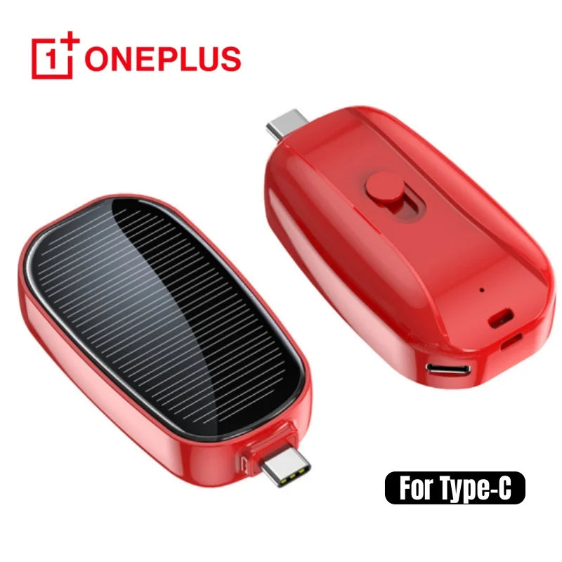 Compact Solar Power Bank Key Ring - 1200mAh Portable Charger for Outdoor Adventures and Emergencies