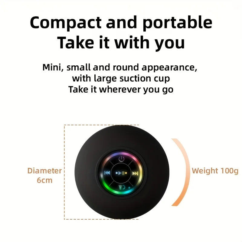 Ultimate Waterproof Bluetooth Speaker with Strong Suction Cup - Perfect for Bathroom, Outdoor & Sports!