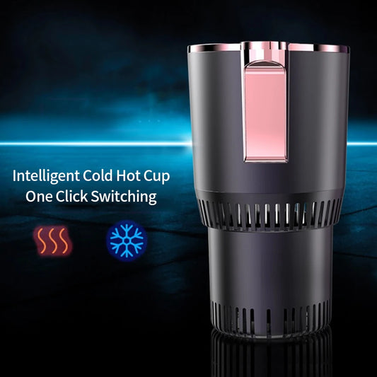 Revolutionary 2-In-1 Smart Car Beverage Holder - Instant Hot & Cold Drink Solution with Touch Screen!
