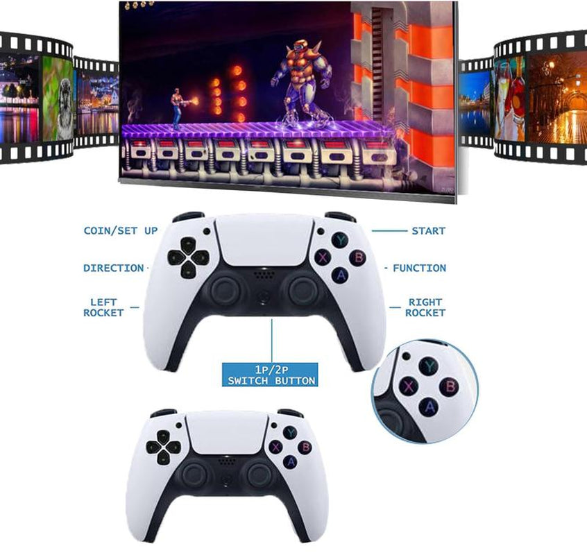 Ultimate 2025 Retro Gaming Console - 20,000+ Games, 9 Emulators, 4K HDMI, Wireless Controllers, Plug & Play!