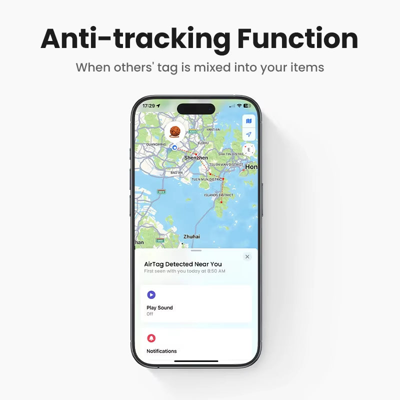 UGREEN Smarttrack Link Bluetooth GPS Tracker - Find Your Earbuds, Luggage & More with Apple Find My Integration
